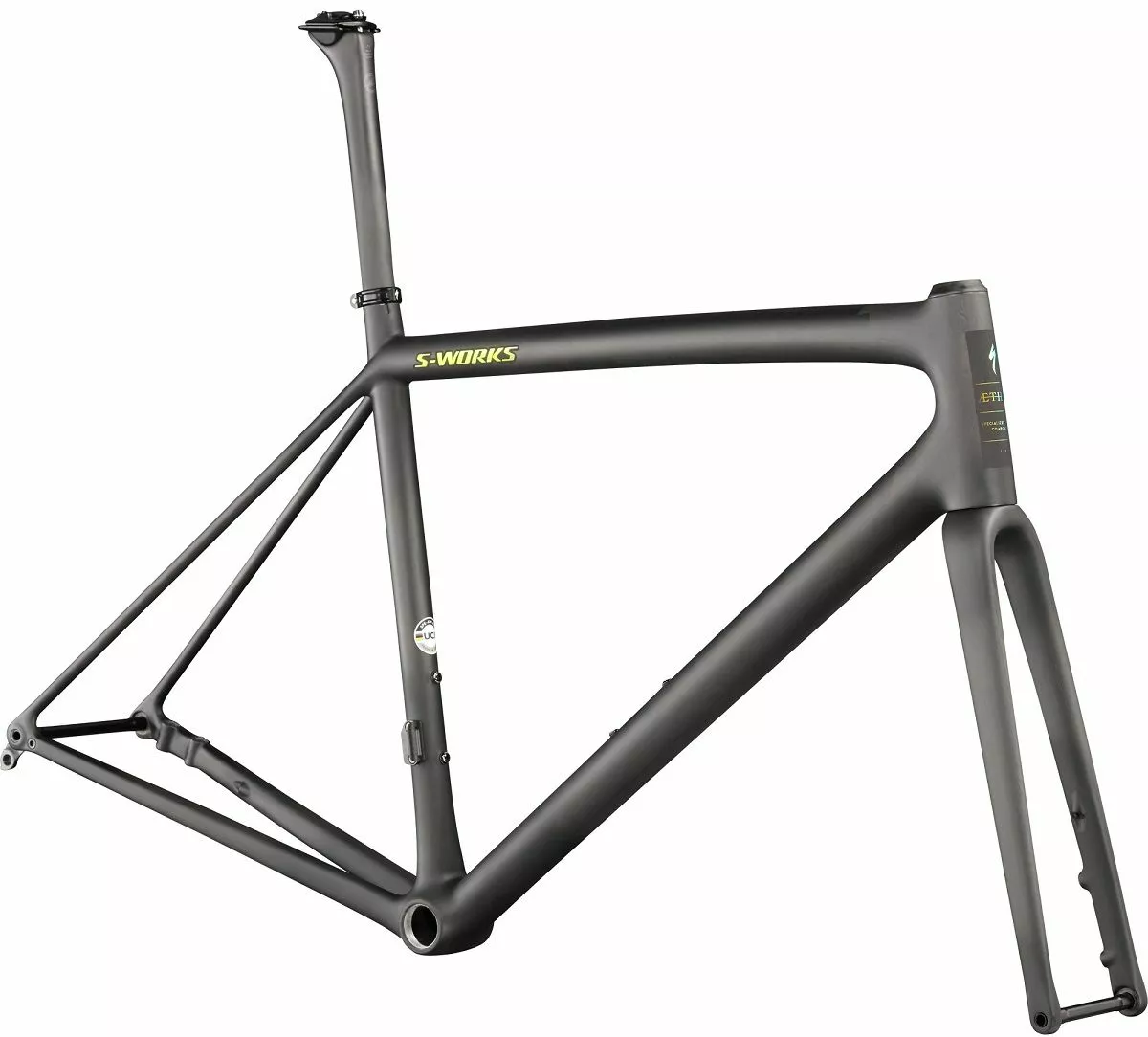 Specialized Aethos S-Works Rahmenset Satin Carbon / Jet Fuel 3 Specialized Aethos S-Works Rahmenset Satin Carbon / Jet Fuel