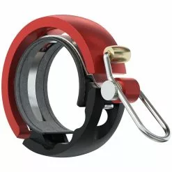 KNOG OI Luxe Large Fahrradklingel Schwarz/Rot, 23.8 - 31.8mm