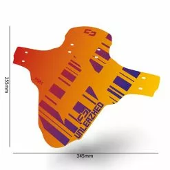 Unleazhed - Mudguard Small M01 Flipflop Red-gold / Red-blue