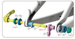 Trek Powerfly Steckachse Thru Axle, Lagersatz Und Schaltauge